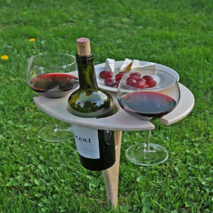 Opvouwbare Picknick Tafel Met Wijnhouder
