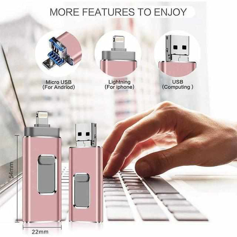 Stashy™ Draagbare USB-flashdrive voor iPhone, iPad en Android | Nooit meer zonder geheugen!