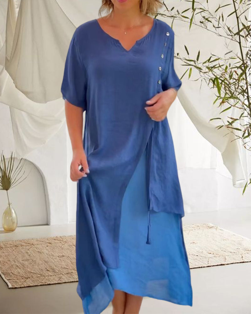 Jemma Onio™ Assymetrische lange oversized jurk