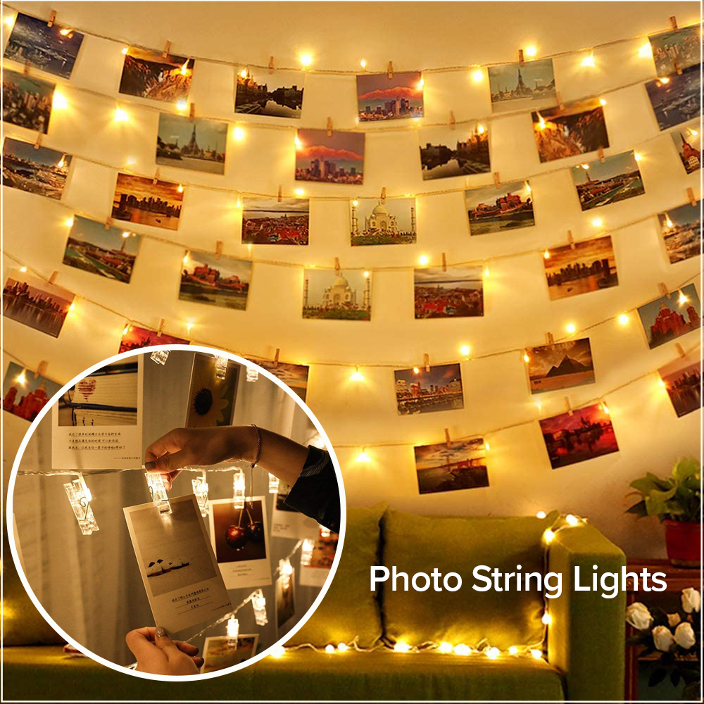 CozyLights™️ LED Knijper Lichtslinger voor Foto's of Kerstkaarten