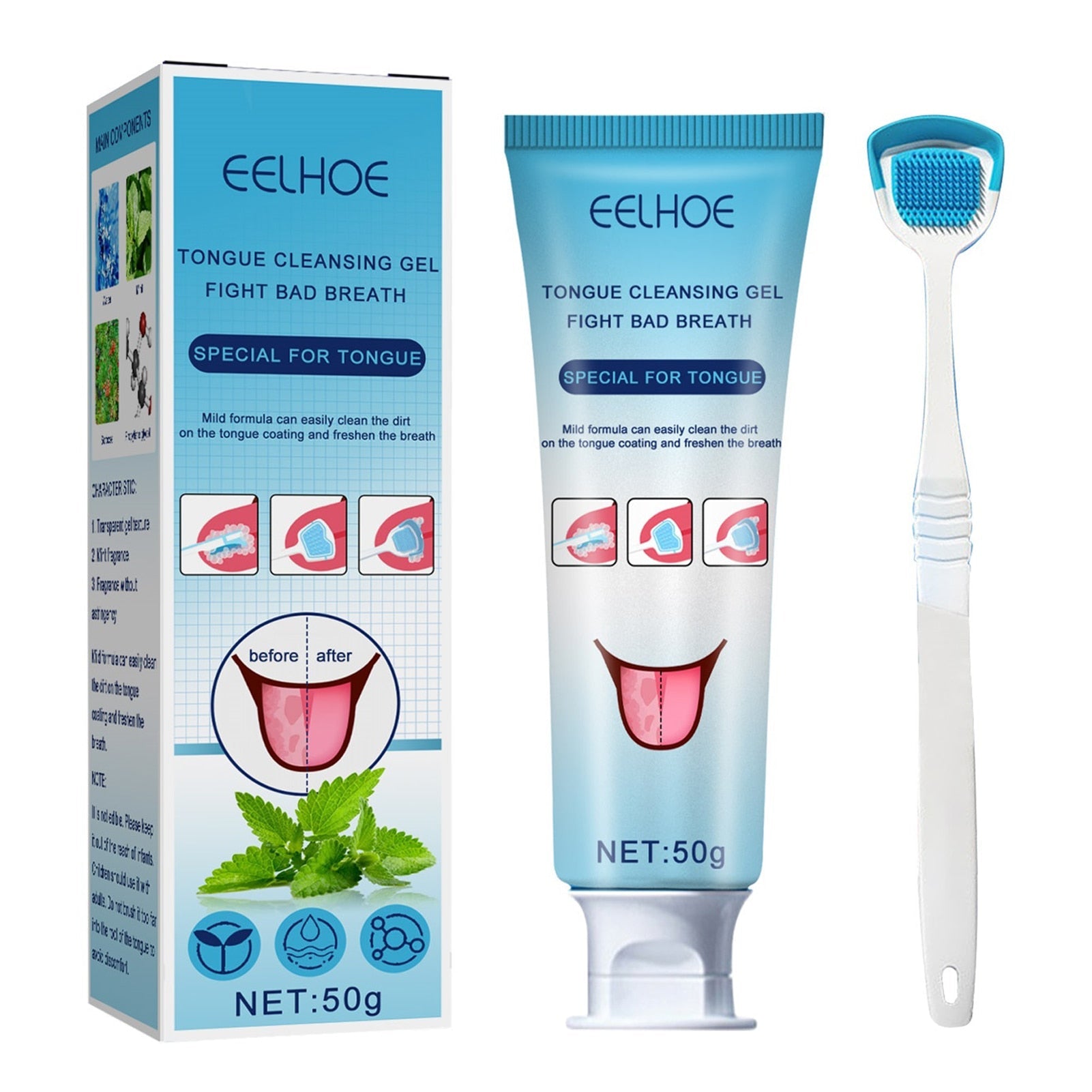 Eelhoe ProBio+™️ Probiotische Tong Reiniging Set