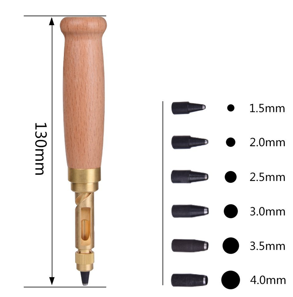 LeatherWorx™️ Multifunctionele DIY Leer Perforator Pen