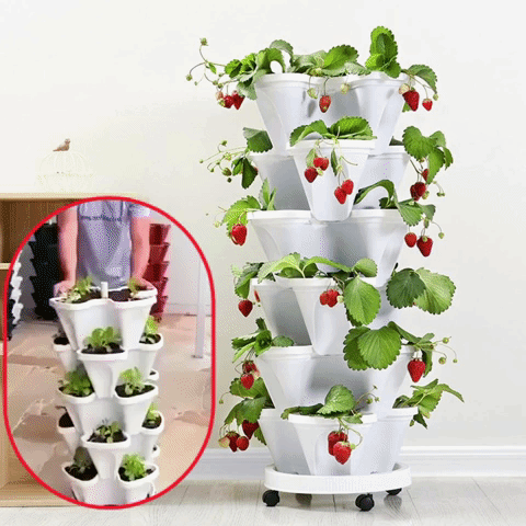 Flower Tower™ Verticale stapelbare plantenbakken